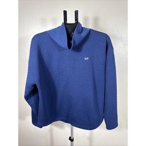 Women's Vineyard Vines Neck Quilted Pullover Size L Blue